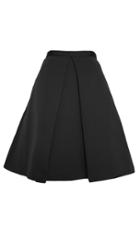 Silk Faille Pleated Full Skirt