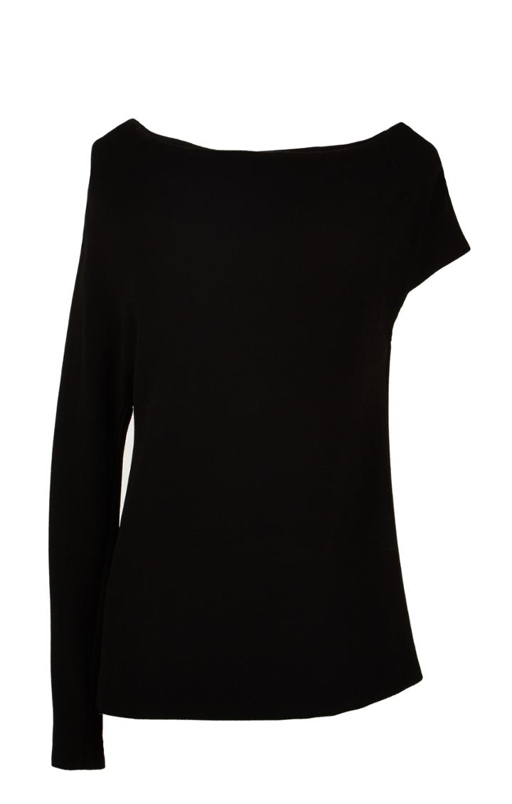 Crepe Asymmetric Slouch Top