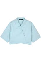 Satin Poplin Cropped Origami Top
