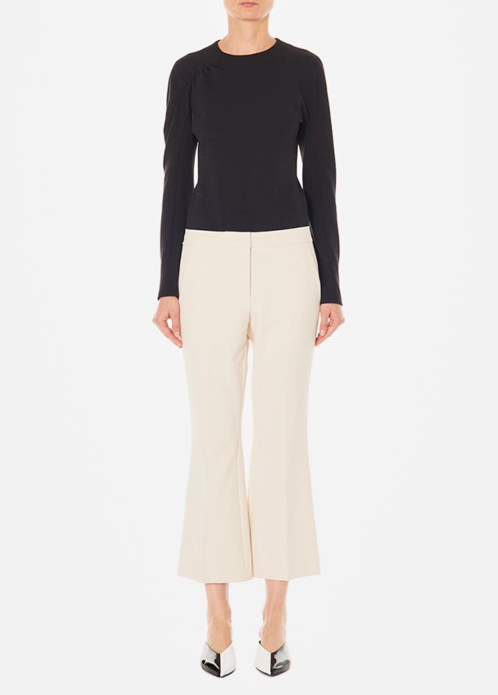 Structured Crepe Shirred Top