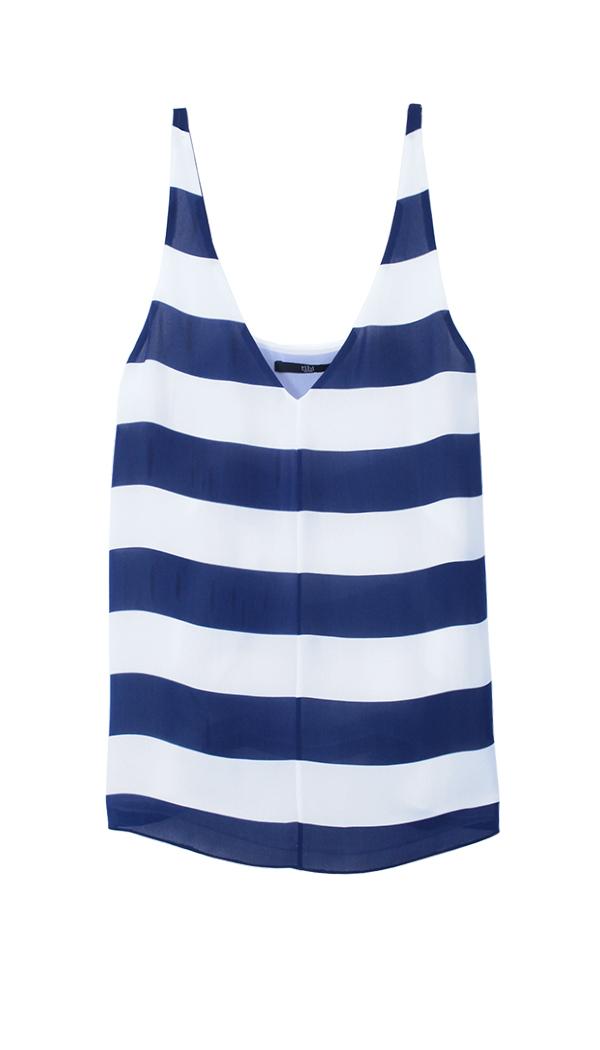 Striped Silk Refined Tank