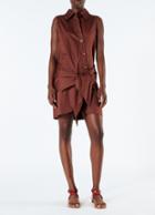 Tech Poplin Shirtdress With Waist Tie