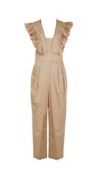 Flamenco Poplin Ruffle Overalls
