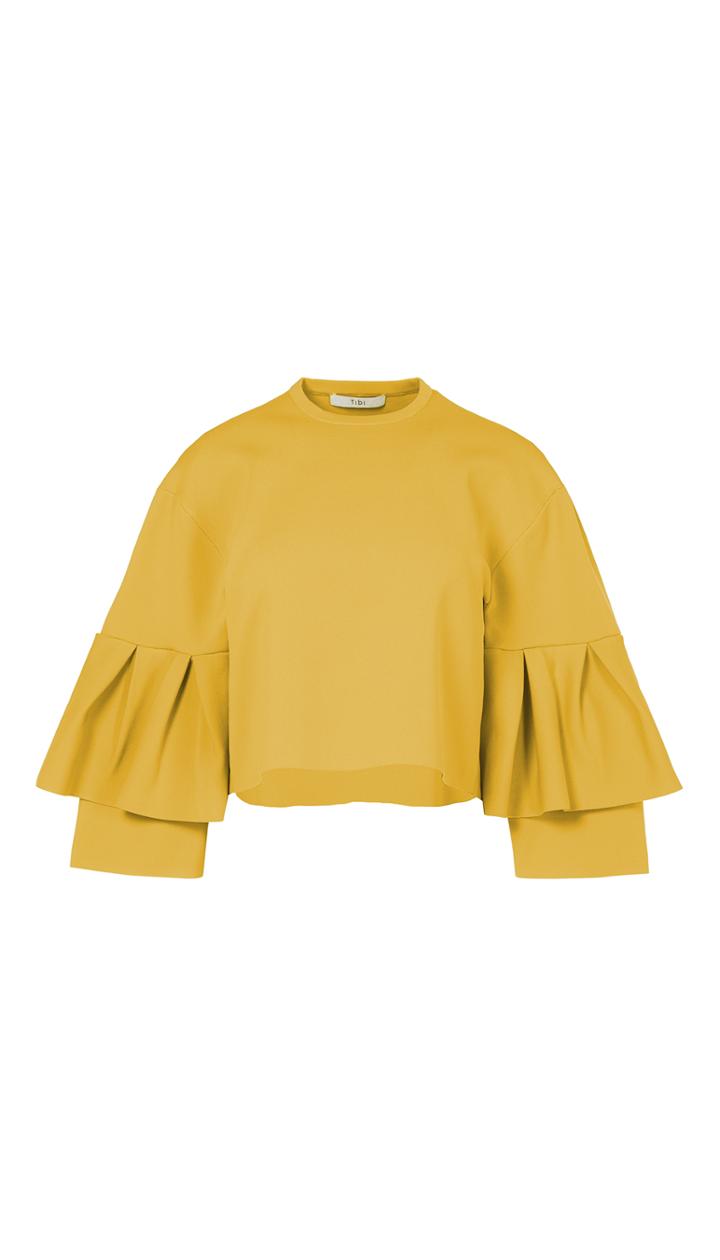 Structured Bell Sleeve Pullover