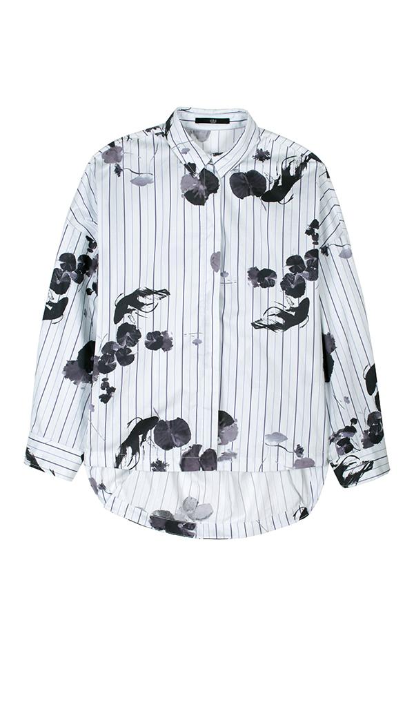 Lily Pad Striped Oversize Shirt
