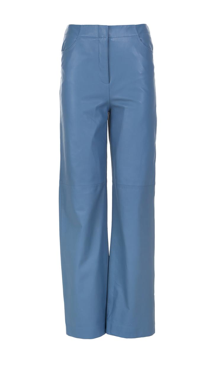 Leather Straight Leg Pants