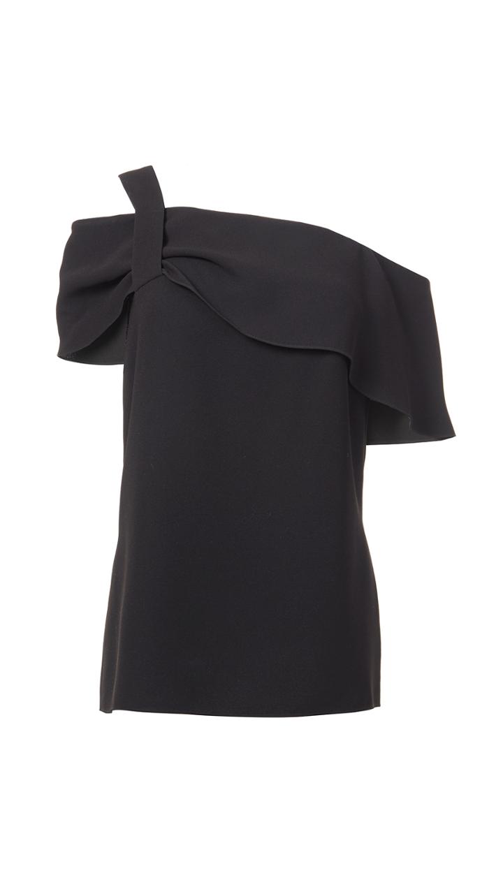 Triacetate One Shoulder Draped Top