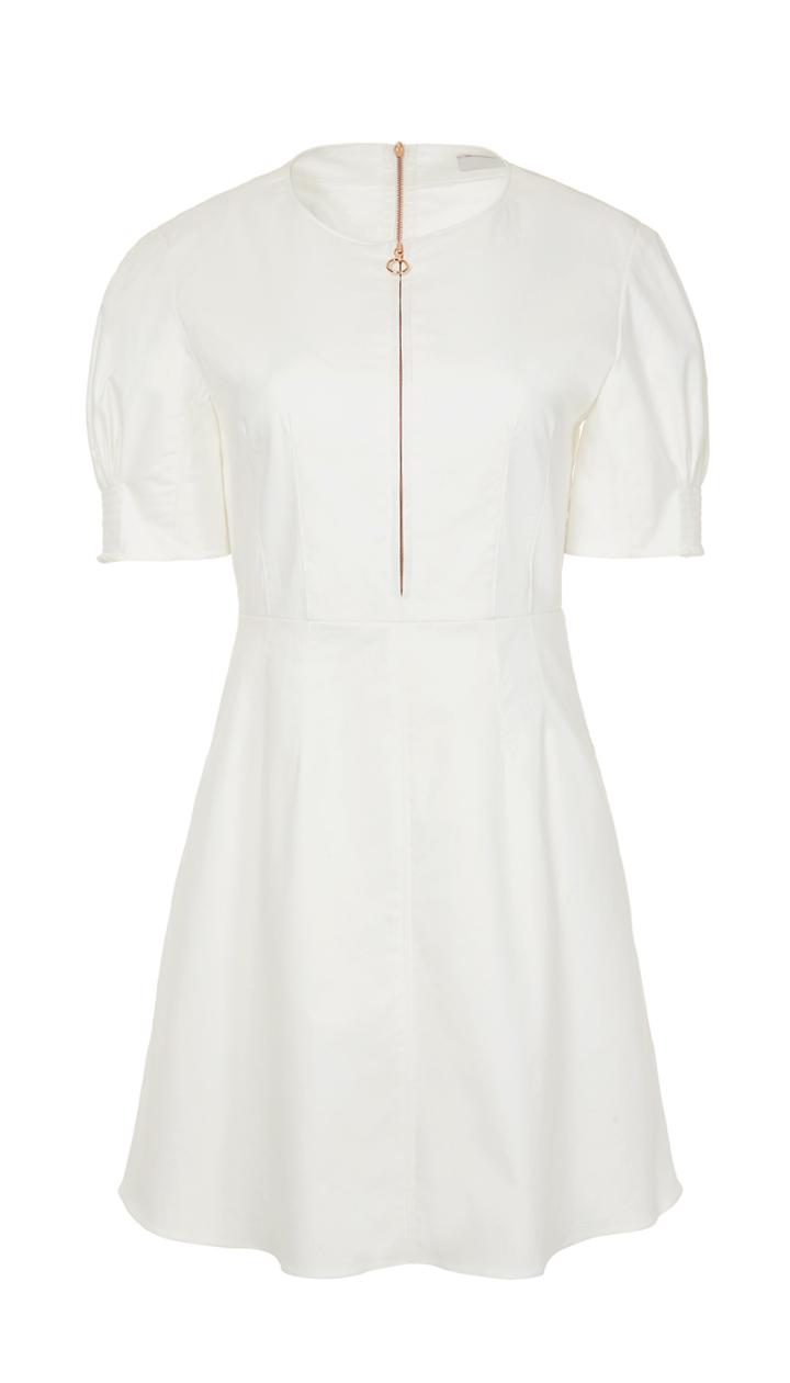 Twill Zip Up Dress