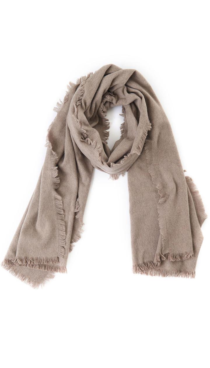 Oatmeal Fringe Scarf