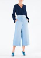 Vintage Stone Wash Cropped Wide Leg Jean