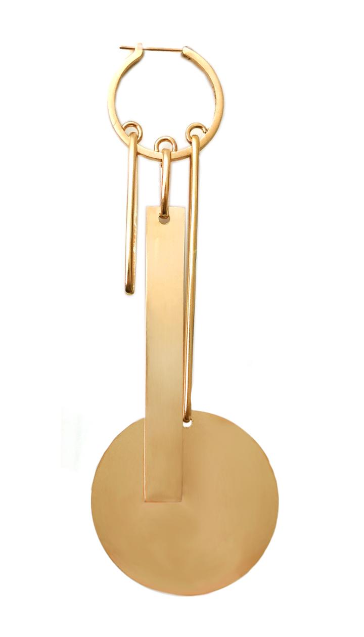 Paige Novick For Tibi Gold Tick Tock Earring