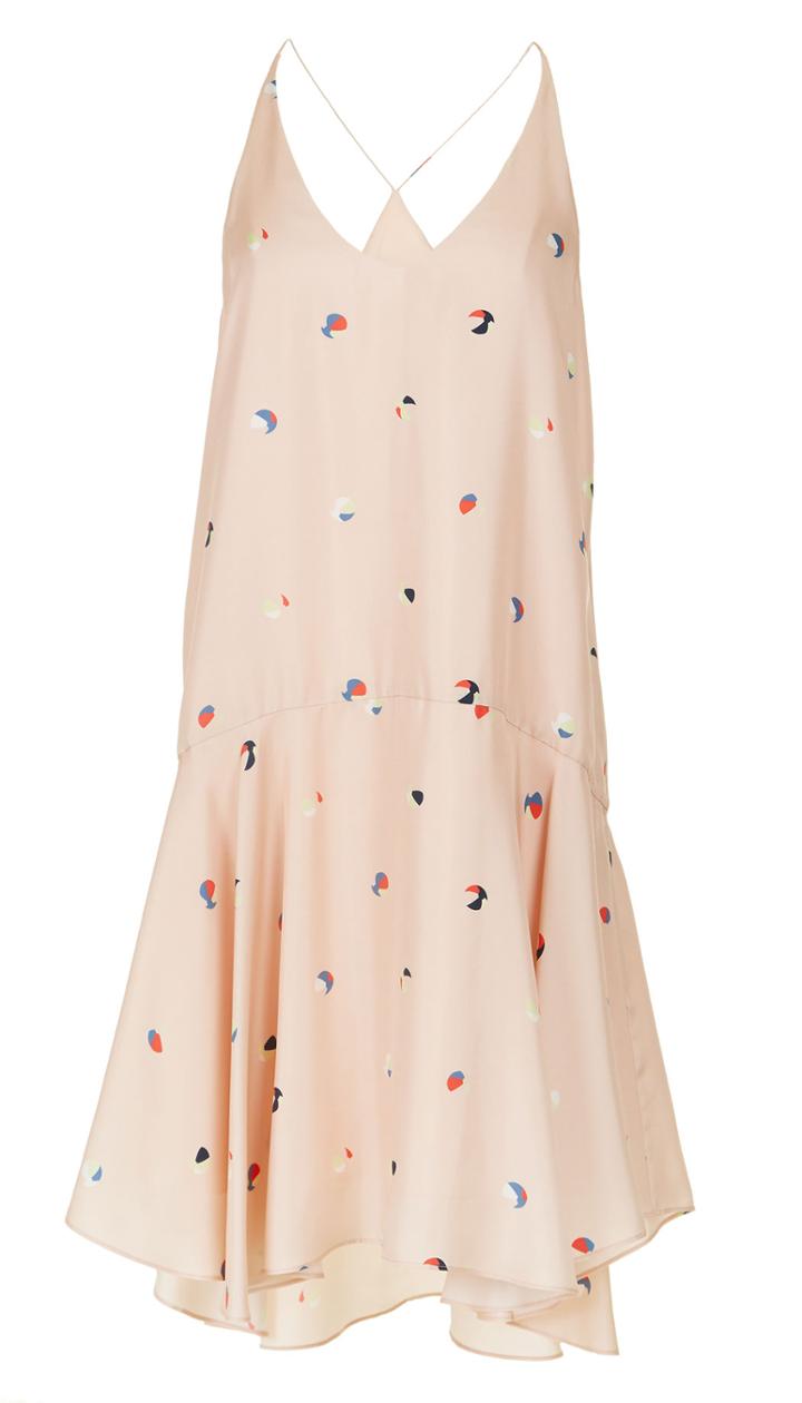 Beach Ball Print Silk Dress