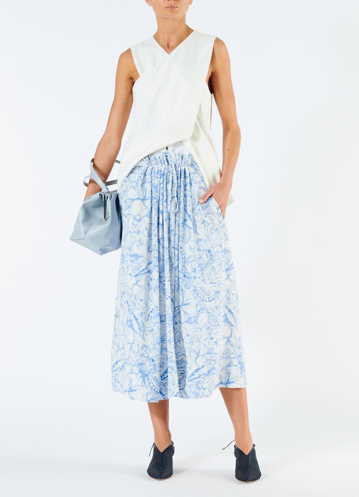 Chalky Drape Wrap Top