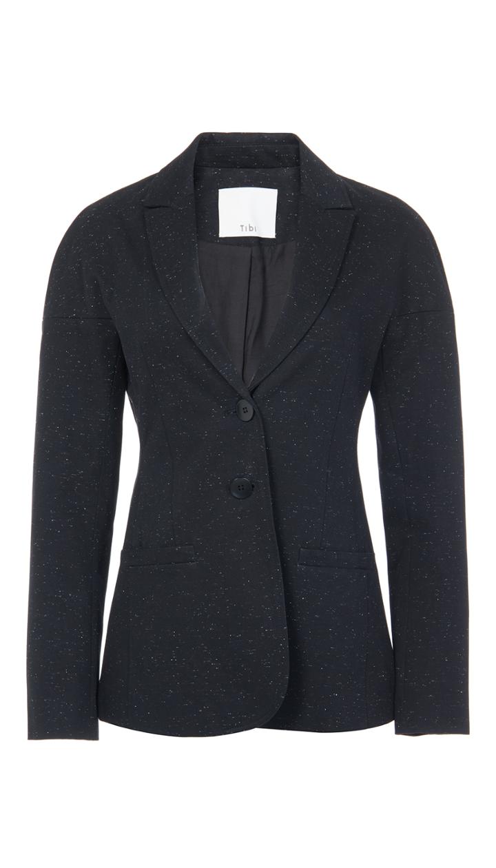 Luxe Tweed Tie Back Blazer