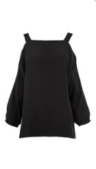 Silk Cut Out Shoulder Tunic