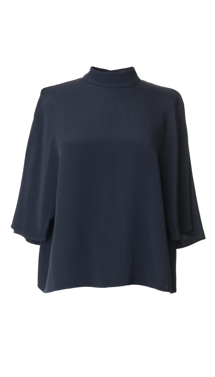 Silk Tie Back Cape Top