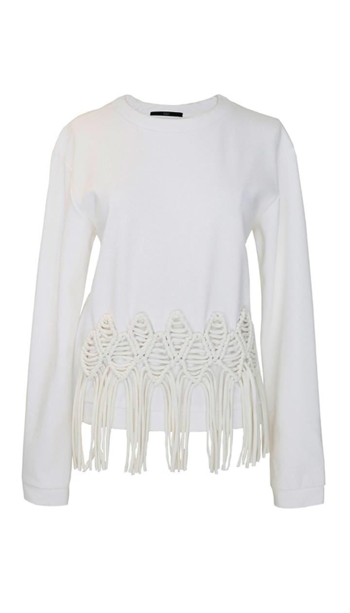 Macrame Applique Sweatshirt