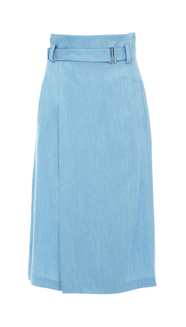 Chambray Wrap Skirt
