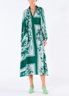 Leilani On Silk Drawstring Midi Dress