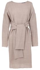 Aurora Drape Long Sleeve Tie Dress