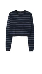 Nautical Stripe Cropped Pullover