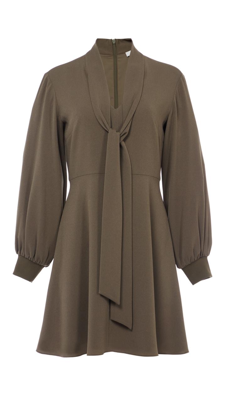 Savanna Crepe Gibson Tie Dress