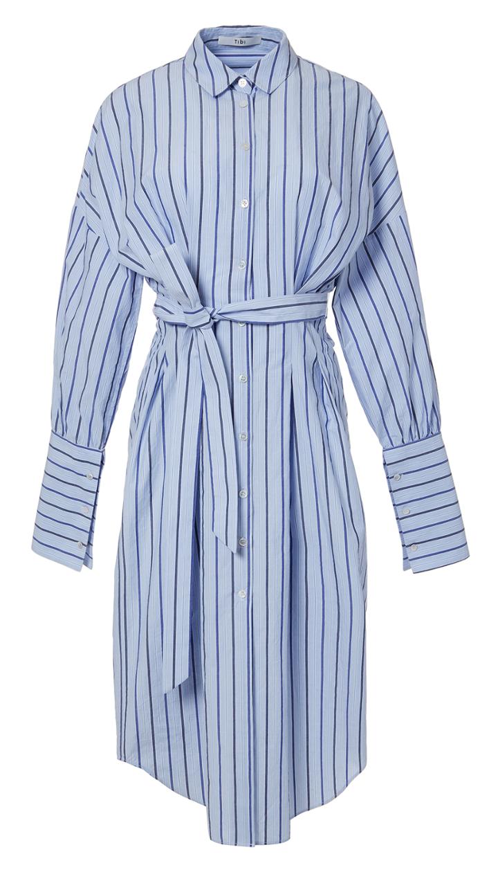 Garã§on Striped Shirtdress With Wide Cuff