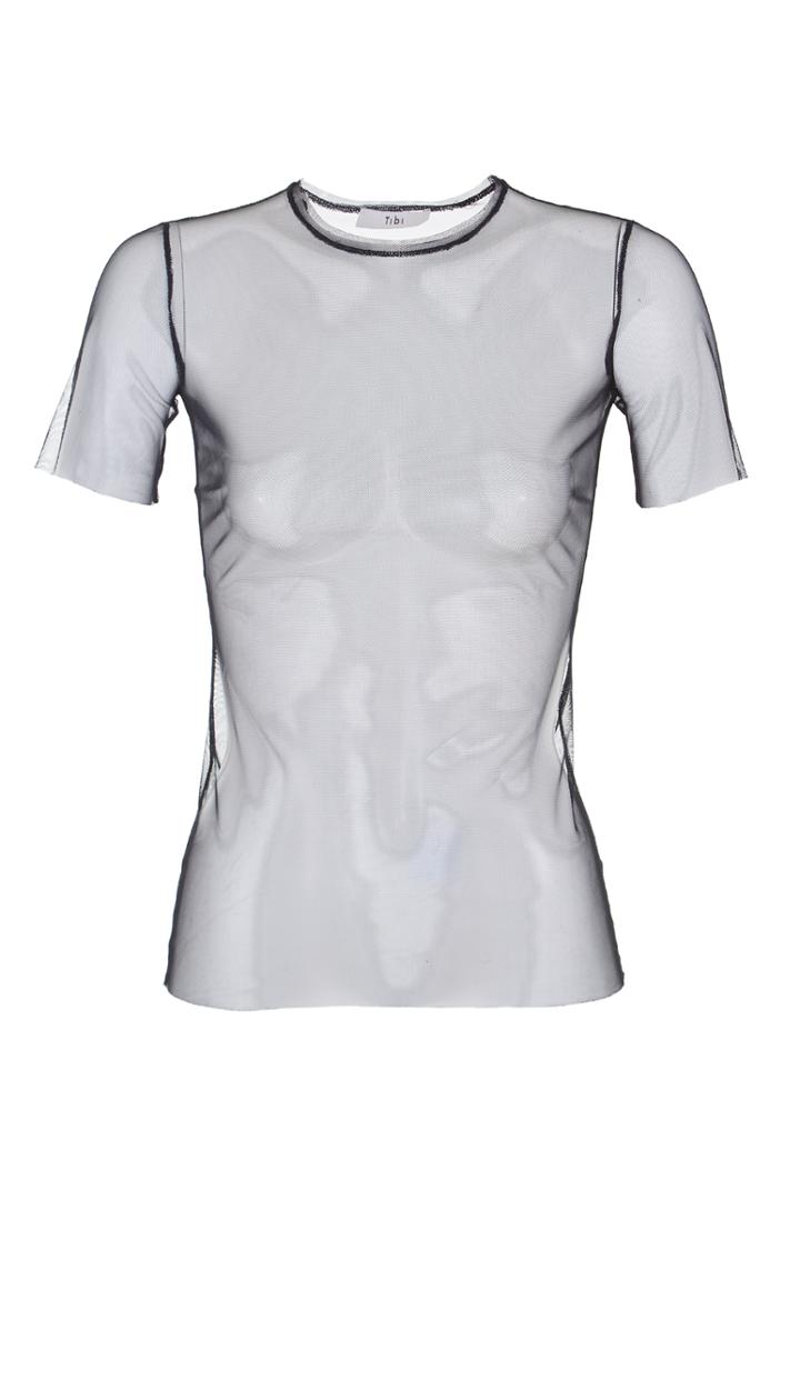Stretch Mesh Slim Tee