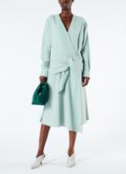 Chalky Drape Midi Wrap Dress