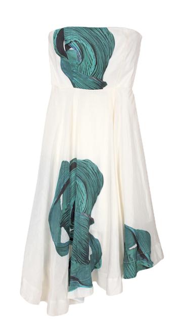 Midori Silk Strapless Dress