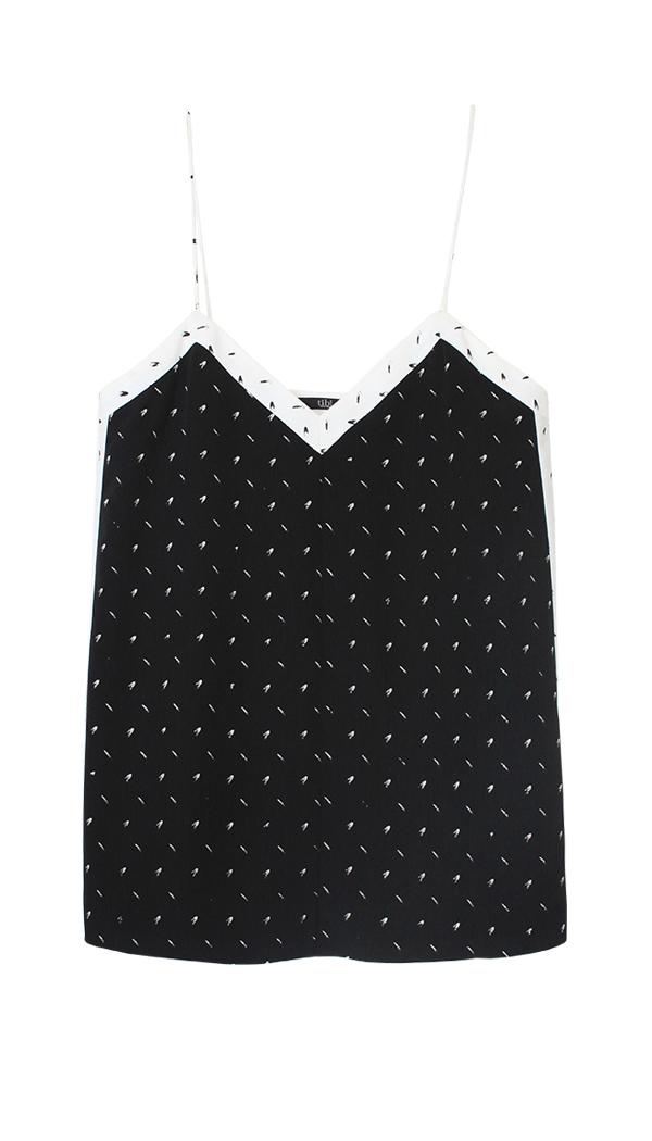 Metal Hatch Print Cami