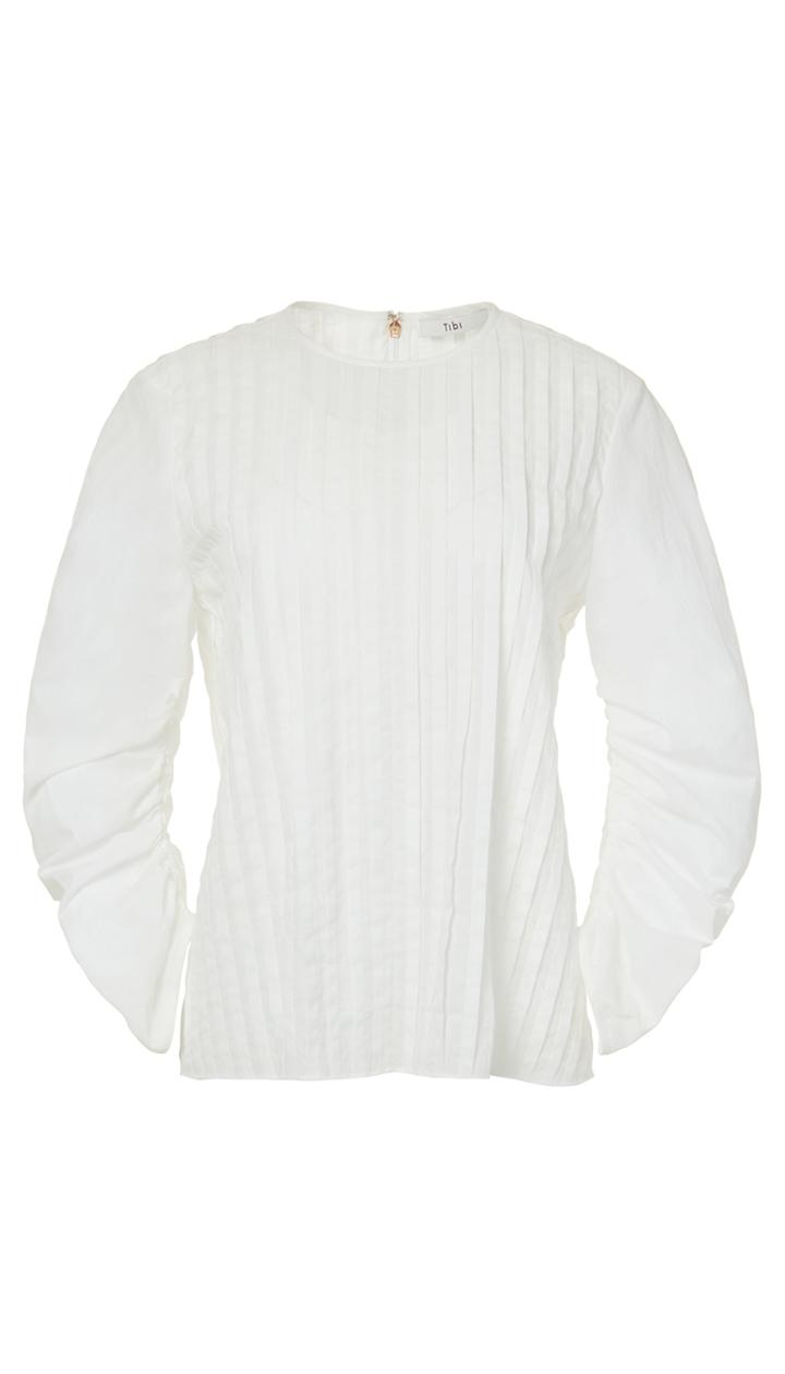 Helena Dobby Pintucked Top