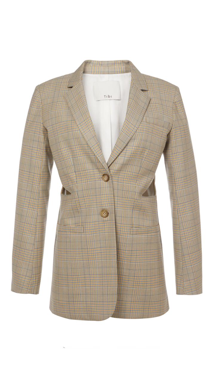 Cooper Silk Wool Cut Out Blazer