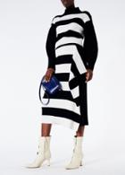 Stripy Merino Wool Sweater Origami Flap Skirt