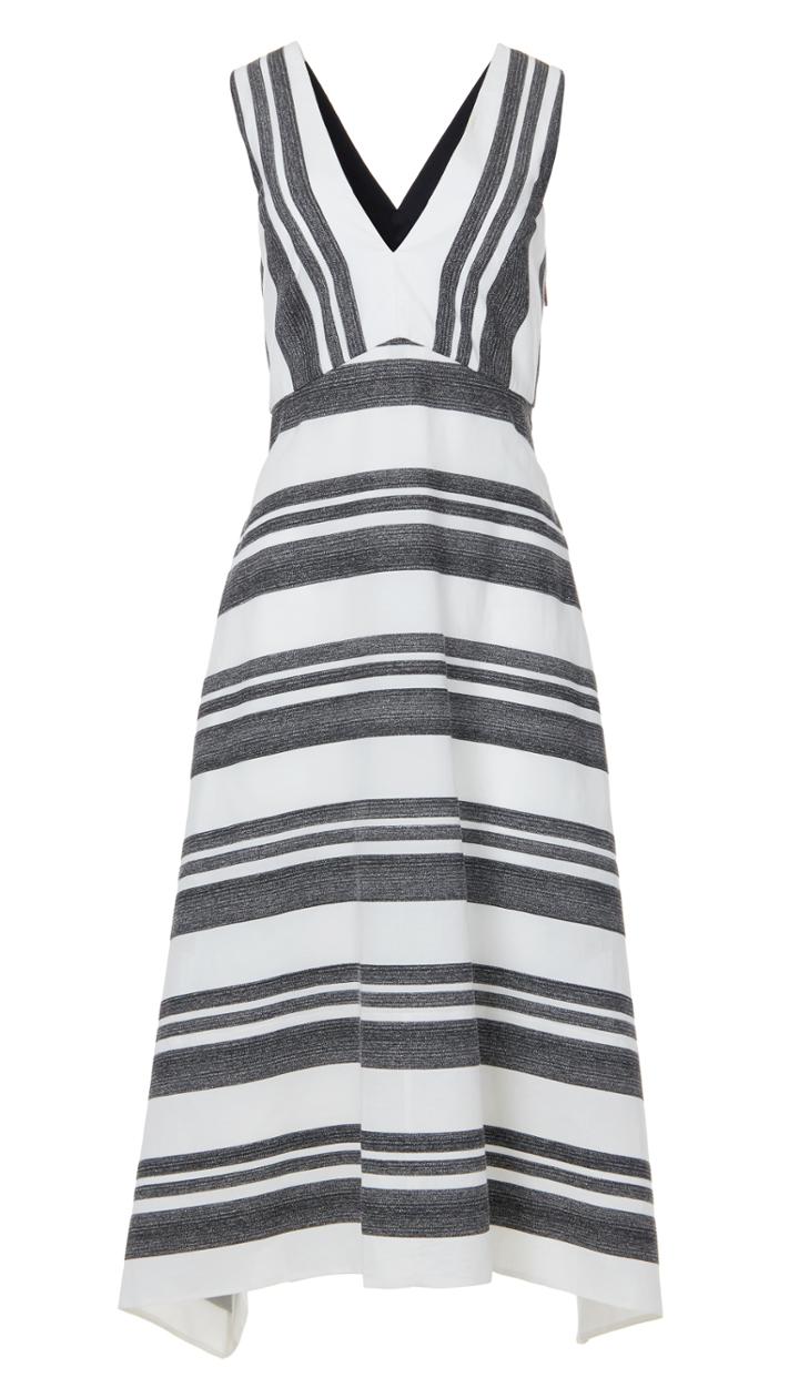 Organza Stripe Jacquard Dress