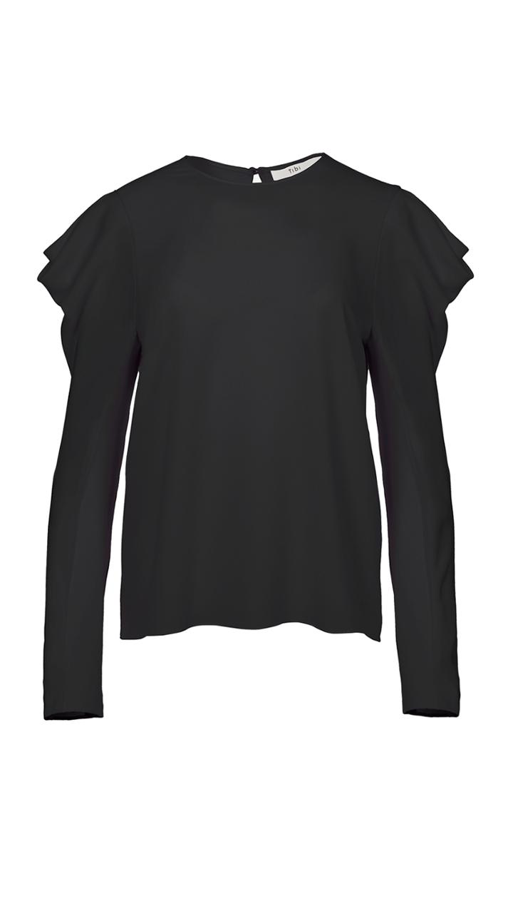 Savanna Crepe Drape Shoulder Top