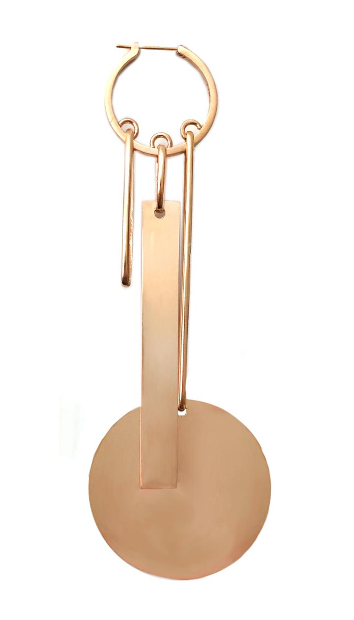 Paige Novick For Tibi Rose Gold Tick Tock Earring
