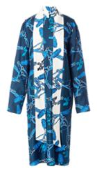 Renzo Scarf Print Tess Dress With Tie