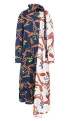 Renzo Scarf Print Bicolor Dress