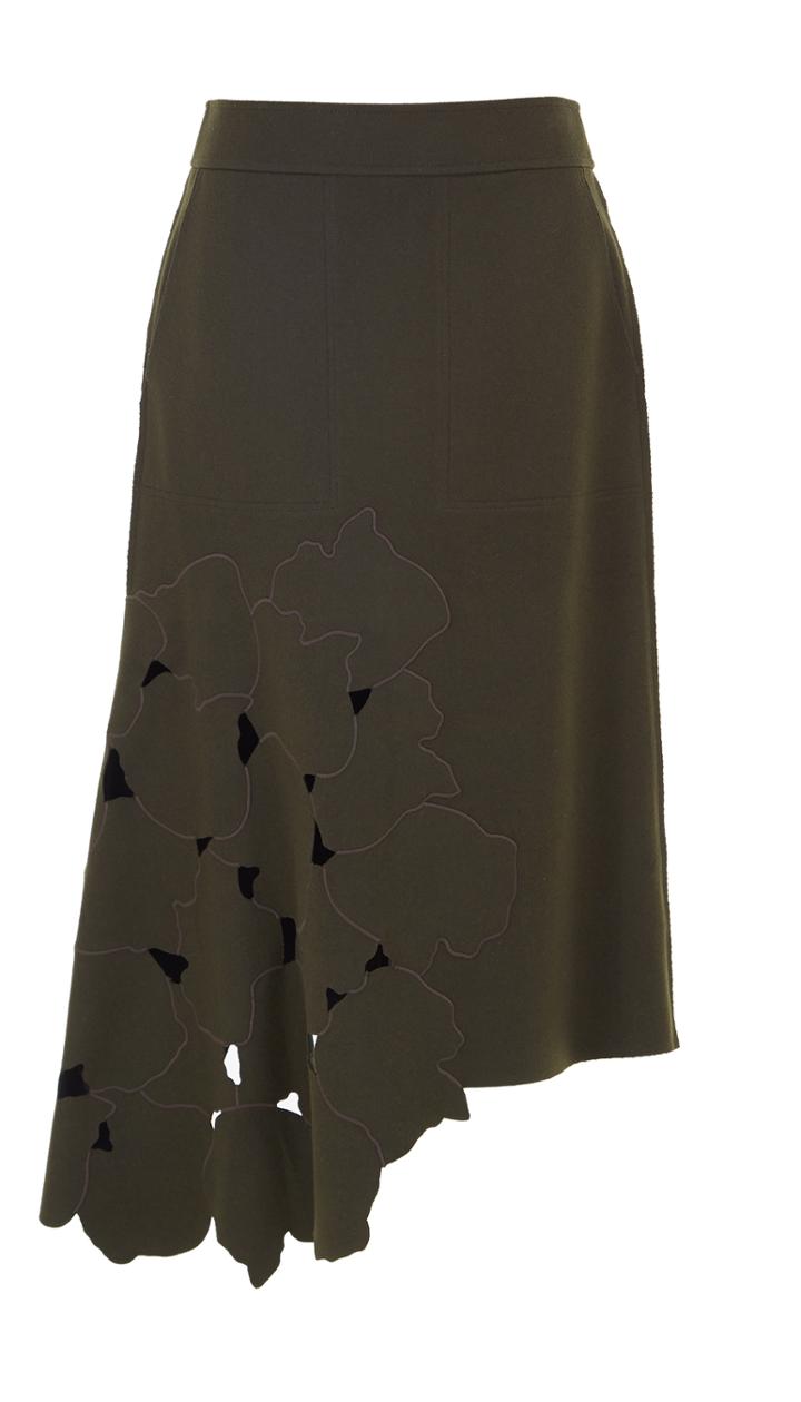 Valia Cut Out Applique Skirt