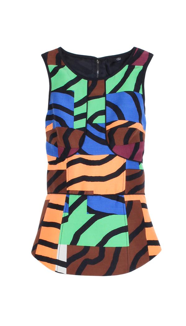Zebra Maze Sleeveless Top