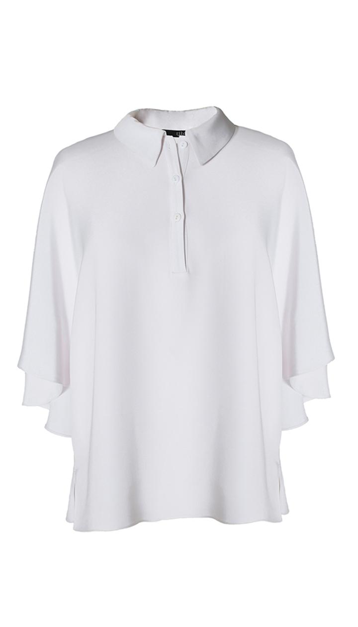 Silk Cape Polo Top