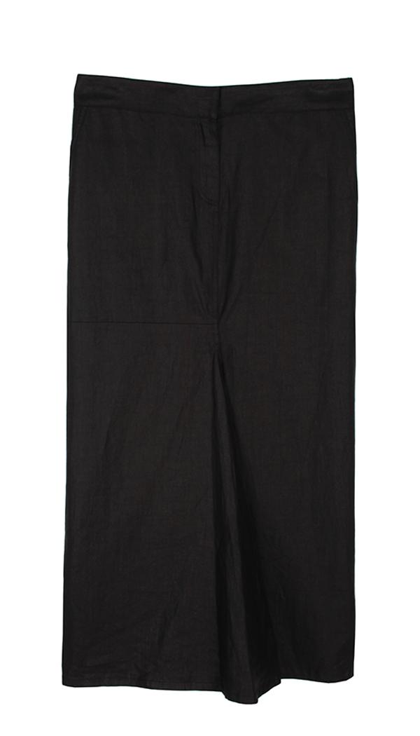 Nori Pearlized Linen Long Skirt