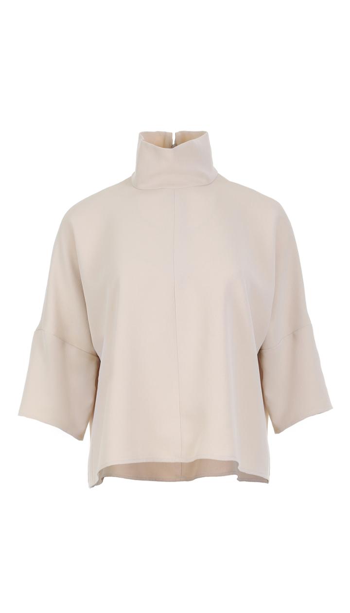 Spectator Drape Twill Dolman Top