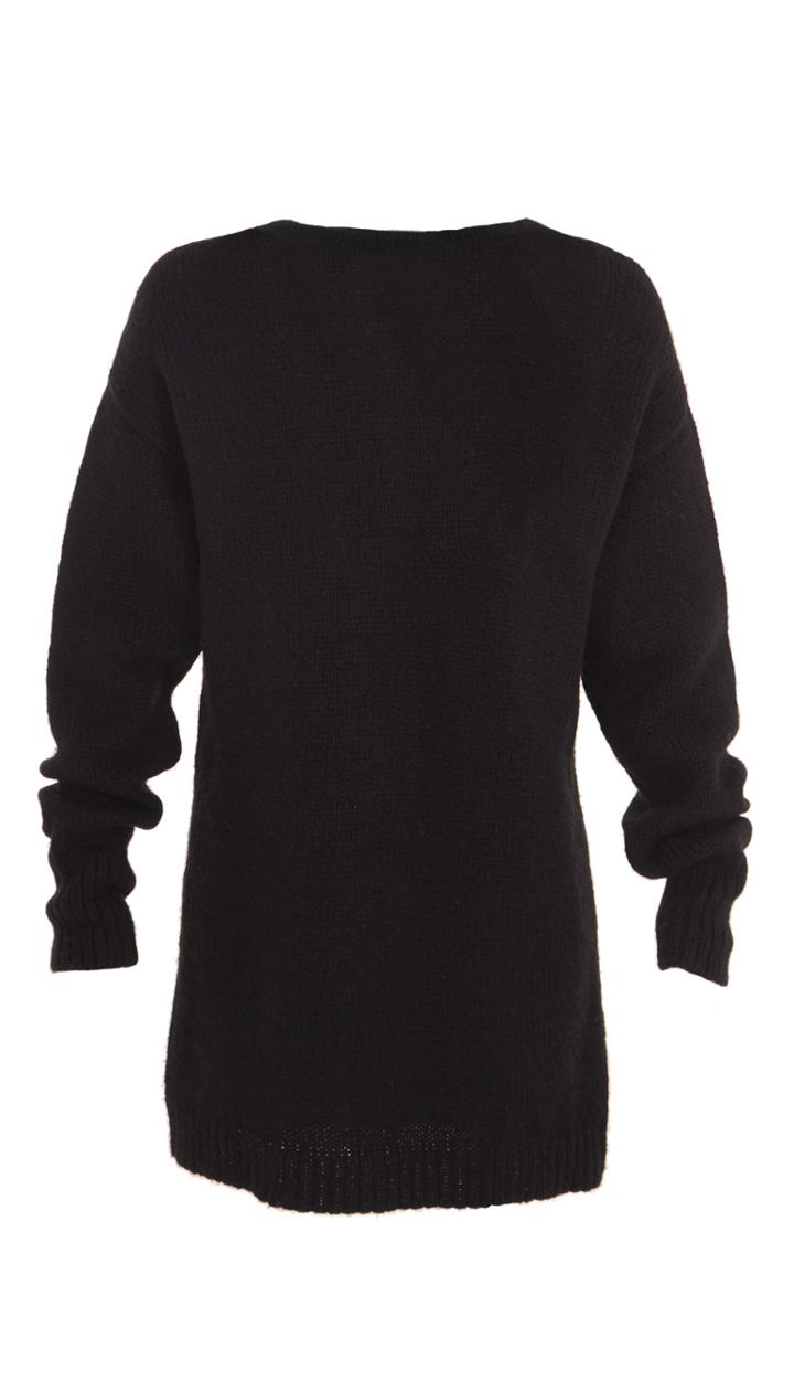Alpaca Back Decollete Sweater