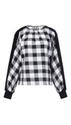 Plaid Top With Lurex Detail