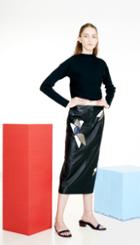 Leather Applique Skirt