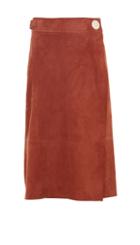 Suede Tab Detail Skirt