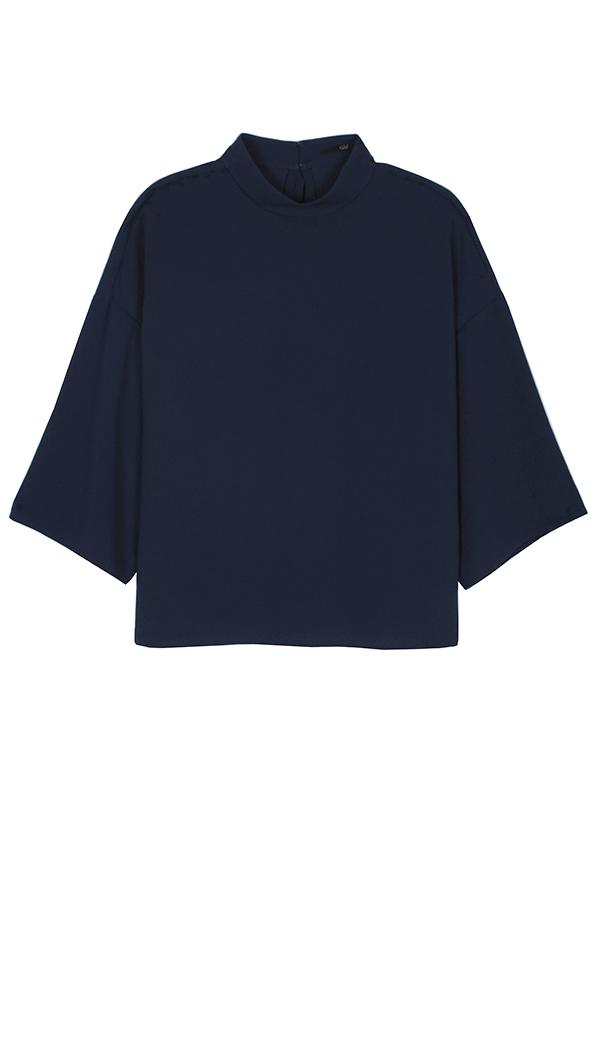 Savanna Crepe Mock Neck Kimono Top