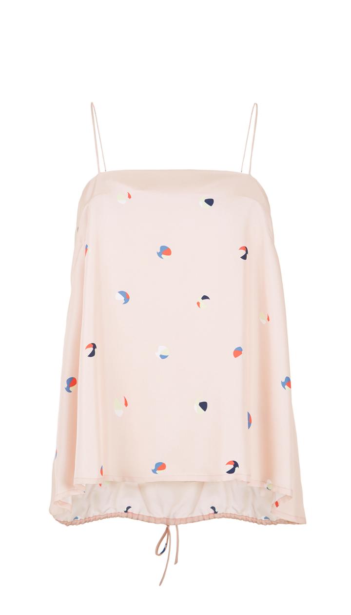 Beach Ball Print Silk Cami